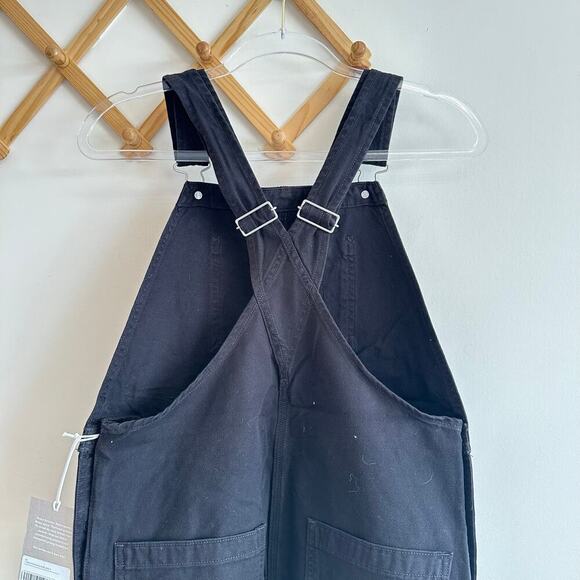 NWT Everlane Cotton Canvas Overalls in Black Size 4 - Picture 9 of 14